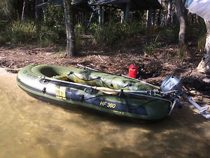 Savyoler Inflatable Boat 3.6m & outboard motor and extras