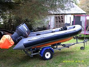 AVON SEARIDER SR4 RIB, 60HP YAMAHA PTT, HALLMARK ROLLERCOASTER  TRAILER