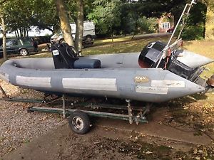 Avon RIB Speed Boat 140HP Johnson Outobard Engine