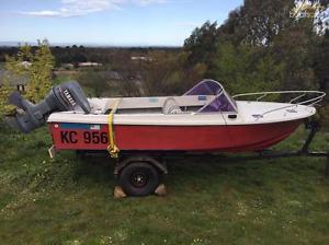 Haines Hunter V163 16" boat with Yamaha 115HP 2-stroke outboard & trailer