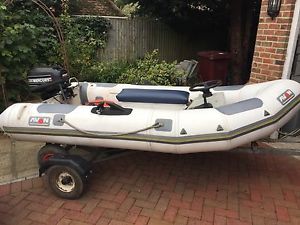 Avon Rover 3-10 RIB with Mercury XR 10 hp 2 stroke and combi Trailer