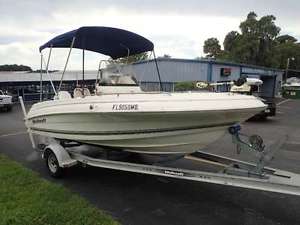 2002 Wellcraft 180 Fisherman 115 Johnson Minn Kota Riptide with aluminum trailer