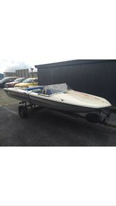 speedboat with trailer