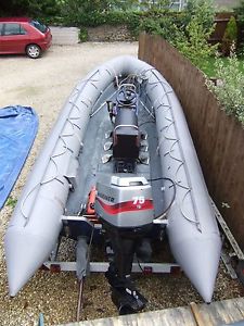 AVON SEARIDER 5.4 RIB Military Spec RIB with 2005 Mariner 75hp 2 stroke Trailer