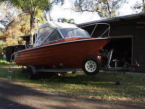 RESERVE LOWERED Steber Craft Vee Clinker Plus 18ft 5.5m Fishing Boat and Trailer