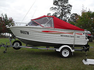 AS NEW 'Stacer 460 Sunmaster' BOAT & Dunbier Trailer + Plenty of Extras