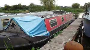 46 ft steel Harborogh  narrowboat liveaboard houseboat easy diy project