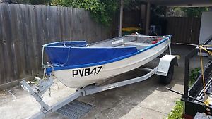 Aluminium 3.6m Registered Boat & Registered Trailer & 9.9hp motor