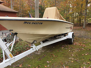 2002 CAROLINA SKIFF 22 SEA CHASER FISHING BOAT HEAVY DUTY TANDEM TRAILER