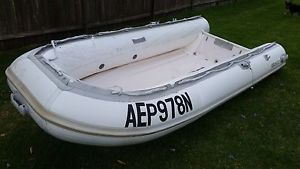 Sirocco inflatable RIB 340 Fiberglass hull with 15HP Mariner Outboard