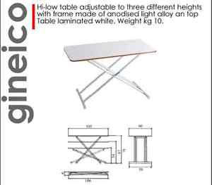 Adjustable Table ideal for outdoors or boat cockpit