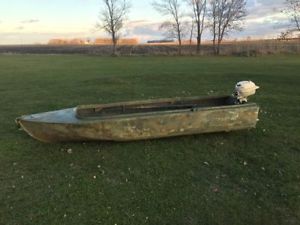 Original Lund Ducker Duck Boat With Johnson 3hp Motor, #2 Made