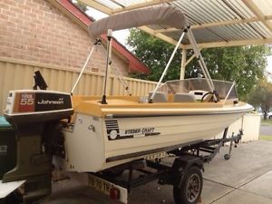 4.6 meter stebercraft boat and trailer registered