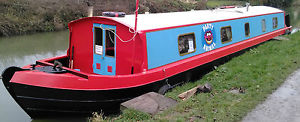 Wide beam narrowboat live aboard canal + river barge. Isuzu marine 55 diesel