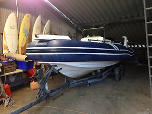 Rib Boat Marlin 20 with roller trailer and 150 optimax