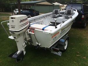 Aluminium Boat 4.2m Stacer Seahorse 40hp Johnson, Built 2003, Hastings, VIC