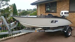 Classic 14 foot Timber Ski Boat, New Trailer and Great Working 120HP Outboard