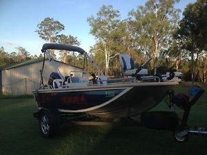 quintrex hornet 435 boat tinny aluminium bass style 4 stroke outboard