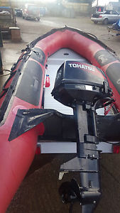 quicksilver inflatable 3.6 metre 12ft boat tohatsu engine and trailer speedboat