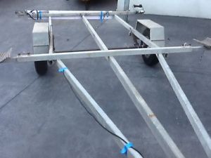 HOBIE Catamaran Trailer . Fully adjustable width supports. Galvanised .