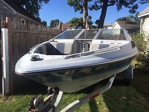 1989 BAYLINER   WHITE  , 17FT,FORCE 85HP, W/ TRAILER