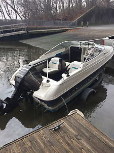 1997 Bayliner 1702 LS Cuddy with Mercury Force 120 with trailer in great shape