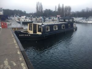 45x10 widebeam Narrowboat Replica barge houseboat live aboard just surveyed