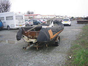 Rib boat with trailer