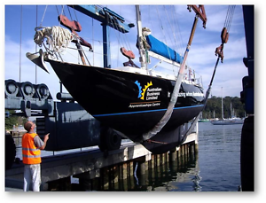 Alan Payne 42ft Steel Navy Yacht Hobarts media survey (sydney Harbour) No Reserv