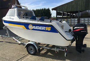 Raider 16 fast fishing Cuddy boat 60HP Mercury 4 stroke - New trailer