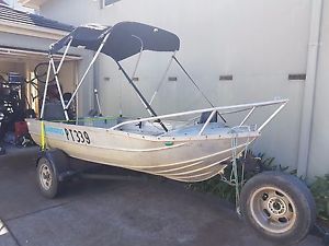 fishing boat 3.6m tinnie 9.9hp Mercury outboard