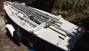 Laser Dinghy with Standard & Radial setup, dolly & road trailer