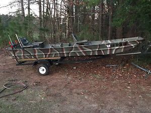 Duck Hunting Boat, 14-ft aluminum, w/ trailer