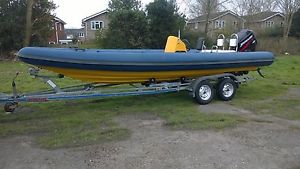 Rib Boat 7m Sports Rib with Mercury XR6 150hp Outboard and Trailer