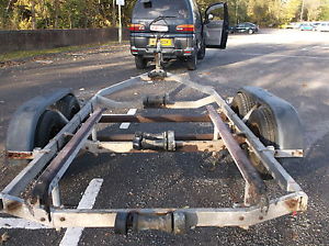 BOAT TRAILER, USED TWIN WHEELED FOR 18/21 FT POWERBOAT