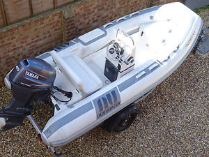 Nourania 360 DL RIB. Yamaha 40hp Four Stroke Outboard. Roller Trailer. 2008