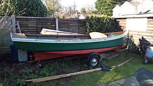 16ft Steam Launch Motor Boat Hull and Trailer Only Stuart Tuner SBA Live Boiler