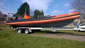 RIB BOAT Humber Ocean Pro 8m Suzuki DF250 fourstroke outboard, trailer Dive Boat