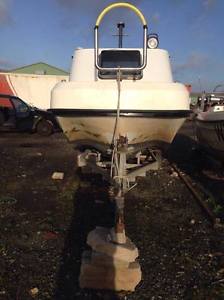 fishing boat df 70 suzuki outboard on boat trailer