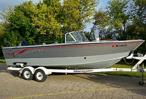 2000 LUND 2150 Baron Magnum Gransport 200HP Mercury w/ 15HP 4-Stroke kicker