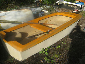 10 FT DORY TENDER DINGHY FISHING BOAT OARS AND ROLLOCKS