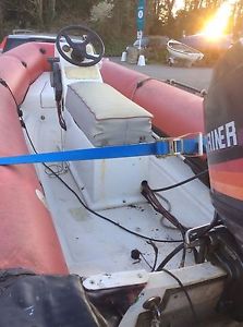 Rib Boat Narwhal NK400 30hp electric start jockey steering snipe trailer