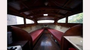 cabin boat mahogany ply +evinrude 40hp + trailer , 1 owner  amazing condition