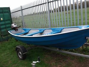 Fishing Boat 13ft and 4hp mariner and Trailer