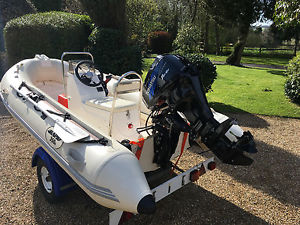 Rapid 350s Rib Boat with 15bhp Tohatsu 4 Stroke and Trailer