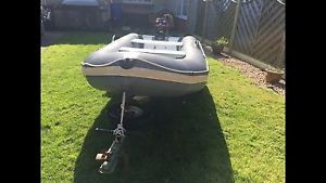 avon 310 rib with 9.9 mercury outboard and trailer