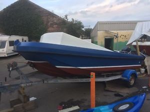 17ft wilson flyer fishing boat mercury outboard snipe galvanised trailer