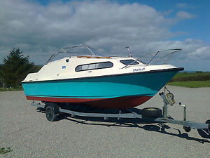 Shetland 570 Cabin Boat with 70 HP Yamaha PTT Auto Lube Outboard with Trailer