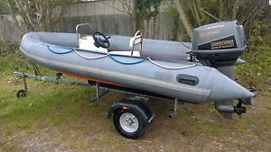 Rib Boat Avon SR4 Suzuki DT55hp Outboard and trailer Rigid Inflatable Boat