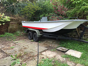 boat 16.5 ft Dory Fishing Spedboat Unsinkable, Trailer